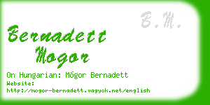 bernadett mogor business card